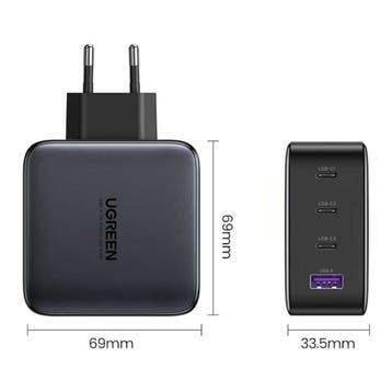 100W Stekkerlader - Quad Port PD / Quick Charge 3.0 - GaN, Verzenden, Nieuw