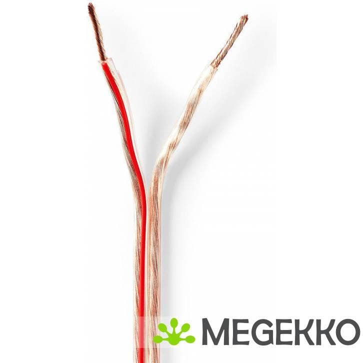 Speaker-Kabel | 2x 1,50 mm2 | 15,0 m | Op Rol | Transparant, Computers en Software, Overige Computers en Software, Nieuw, Verzenden