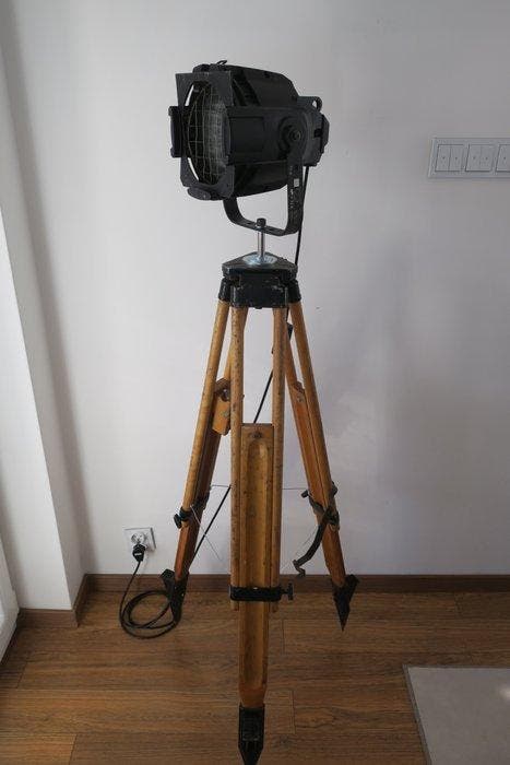 Theater Lamp - Lampadaire - Aluminium, Acier, Bois, Antiek en Kunst, Antiek | Wandborden en Tegels