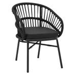 Stoel | NIKITA | Aluminium Rotan/Aluminium | Grey | Zwart, Verzenden