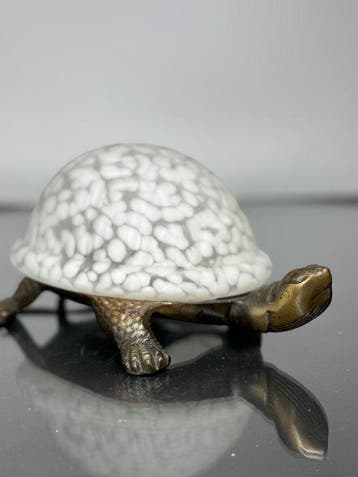 Lampe de table - Métal, Verre - Lampe tortue
