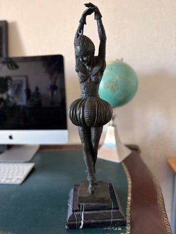 sculptuur, La Bayadère - 52 cm - Brons, Marmer