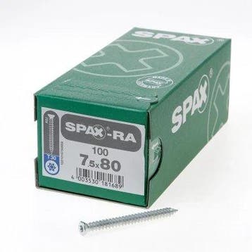 Spax schroef platverzonken kop staal TXT30 7,5 x 80 mm, Verzenden, Nieuw
