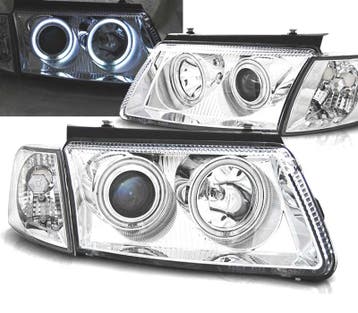 Phares Vw Passat B5 3B 96-00 Angel Eyes Ccfl Chromé, Verzenden