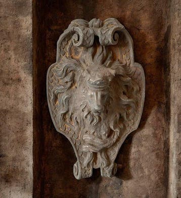 sculptuur, Fregio araldico cascate antiche - 41 cm -