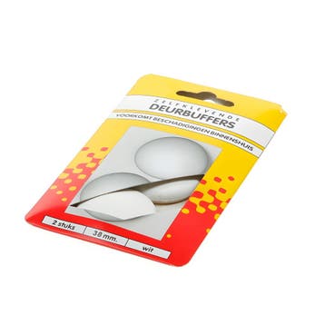 Set van 2 stuks deurbuffers (wit, 38 mm diameter, 11 mm hoo, Verzenden, Nieuw