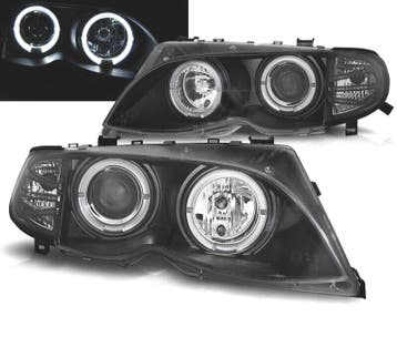 PHARES BMW E46 01-05 ANGEL EYES FOND NOIR, Verzenden