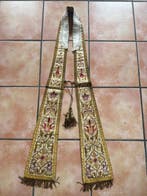 Étole religieuse pastorale - Antique - Soie, Orfroi -
