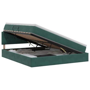 vidaXL Opbergbed met hoofdeinde Donkergroen 180 x 200 cm, Verzenden, Nieuw