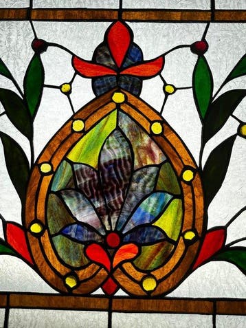 Art Deco Glas-in-loodraam - 1960-1970