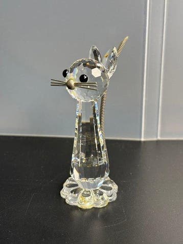 Swarovski - Beeldje - Crystal Cat Figurine with Metal