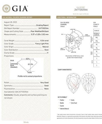 1 pcs Diamant (Couleur naturelle) - 0.26 ct - Poire - Fancy, Nieuw