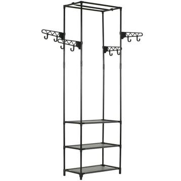 vidaXL Kledingrek 55x28,5x175 cm staal en ongeweven stof, Verzenden, Nieuw