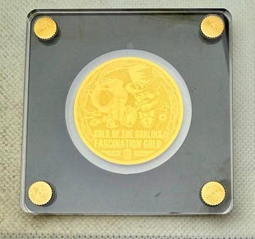 Congo. 100 Francs Gold of the Goblins , oro 1/200 Oz (.999), Postzegels en Munten