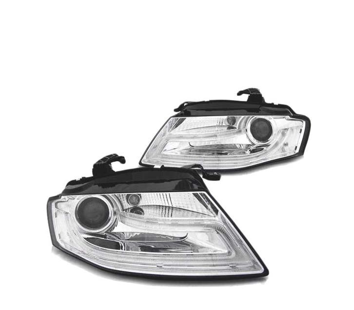 Phares Led Pour Audi A4 B8 08-11 Tru Drl Xenon Chromé, Auto-onderdelen, Verlichting, Verzenden