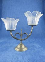 Sfeerlichten  op tinnen voet, Verzenden, Gebruikt