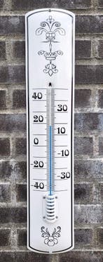 Thermometer emaille Decoratie wit/zwart, Verzamelen, Verzenden, Nieuw