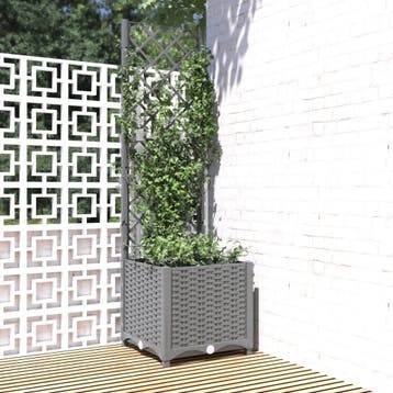 vidaXL Plantenbak Lichtgrijs 40 x 40 x 136 cm, Verzenden, Nieuw