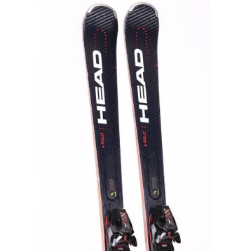 163 skis HEAD SUPERSHAPE E-RALLY, black/red, grip walk + He, Verzenden, Gebruikt, Head