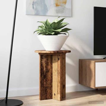 vidaXL Plantenstand 2 st Oud hout Ø29,5 x 40 cm Bewerkt hout, Verzenden, Nieuw