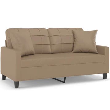 Tweezitsbank Cappuccino | 41% Retour deal, Kunststof, Verzenden, 150 tot 200 cm, Tweepersoons