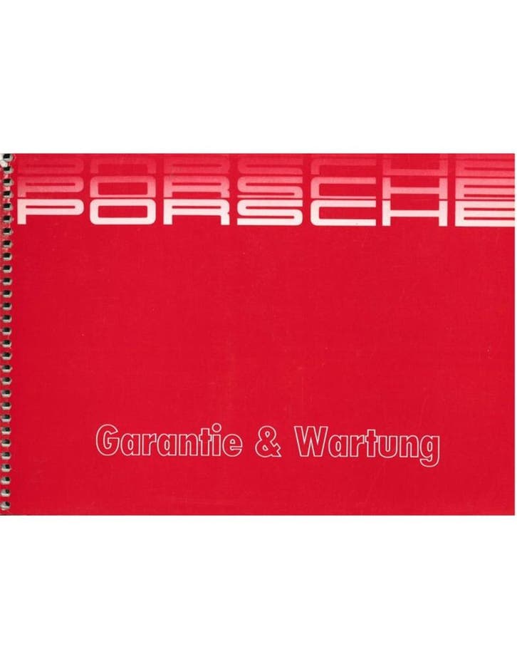 1989 PORSCHE GARANTIE & ONDERHOUD DUITS, Auto diversen, Handleidingen en Instructieboekjes, Ophalen of Verzenden