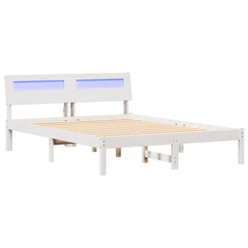 Bed 140x190 met USB | -55% Retour deal | Sla toe! (bedframe), Huis en Inrichting, Eenpersoons, Verzenden, Wit, Zo goed als nieuw