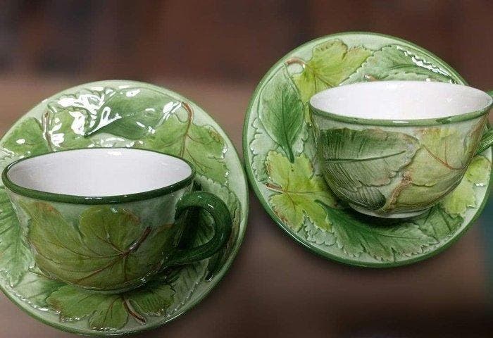 Tiffany & Co. - Kop en schotel - Vintage Leaf Pattern Cup, Antiek en Kunst, Antiek | Glaswerk en Kristal
