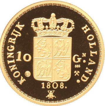 Pays-Bas. Gouden penning 1808 Lodewijk Napoleon