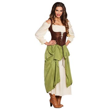 Dirndl Jurk Oktoberfest Dames Groen, Verzenden, Nieuw