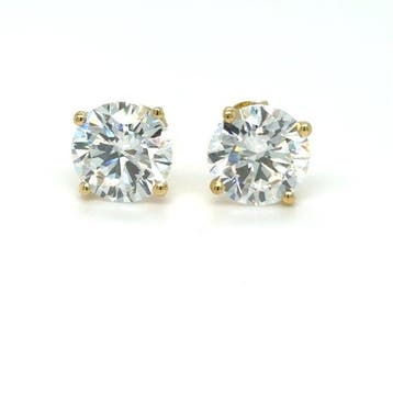 Oorbellen - 14 karaat Geel goud - 6.00ct. tw. Diamant, Nieuw