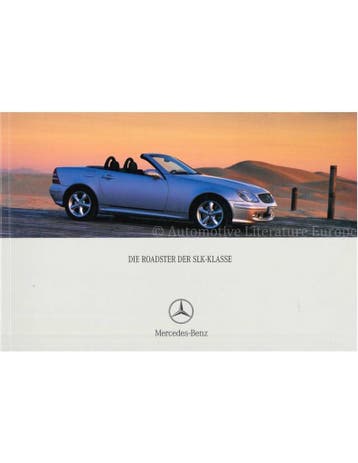 2001 MERCEDES BENZ SLK BROCHURE DUITS