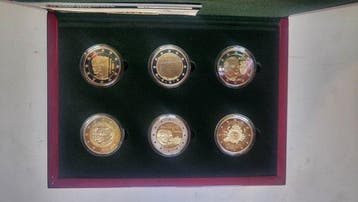Luxemburg. 2 Euro 2009/2012 (6 coins) Proof (Zonder