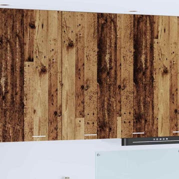 vidaXL Hangkast Oud Hout en Wit 50 x 31 x 100 cm Bewerkt, Verzenden, Nieuw
