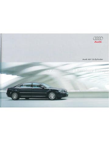 2004 AUDI A8 W12 LANG QUATTRO HARDCOVER BROCHURE DUITS, Nieuw