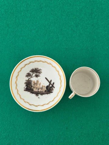 Porcelaine de Paris - Kop en schotel - Porselein