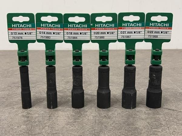 Veiling - Hitachi dopsleutel-set met 1/4 bitopname 6-delig, Doe-het-zelf en Bouw, Gereedschap | Machine-onderdelen en Toebehoren