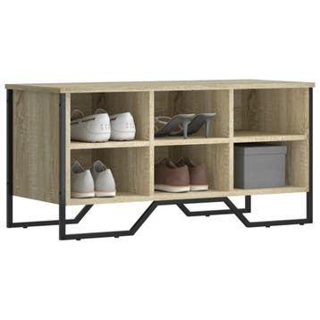 vidaXL Schoenenkast 90x38x45,5 cm bewerkt hout sonoma, Huis en Inrichting, Verzenden, Nieuw