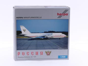 Schaal 1:500 Herpa 509480 Rossiya - Antonov AN-124 Reg.Nr..., Ophalen of Verzenden, Gebruikt