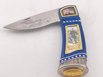 Franklin Mint - 24 Karat Gold Plated - Zakmes - Militaire