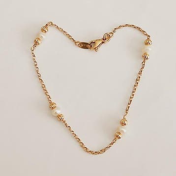 Armband - 18 karaat Geel goud Parel, Nieuw