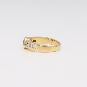 Bague - 18 carats Or jaune - Diamant, Handtassen en Accessoires, Ringen, Nieuw