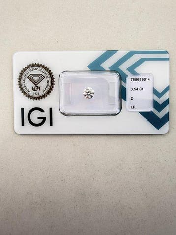 Sans prix de réserve - 1 pcs Diamant (Naturelle) - 0.54 ct -, Handtassen en Accessoires, Edelstenen, Nieuw