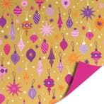 3m Cadeaupapier Christmas balls - Funky colors (Inpakpapier), Ophalen of Verzenden, Nieuw