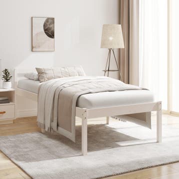 vidaXL Seniorenbed massief grenenhout wit 75x190 cm, Verzenden