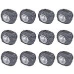vidaXL Outdoor Spotlight solar LED 12 st steenvormig, Verzenden