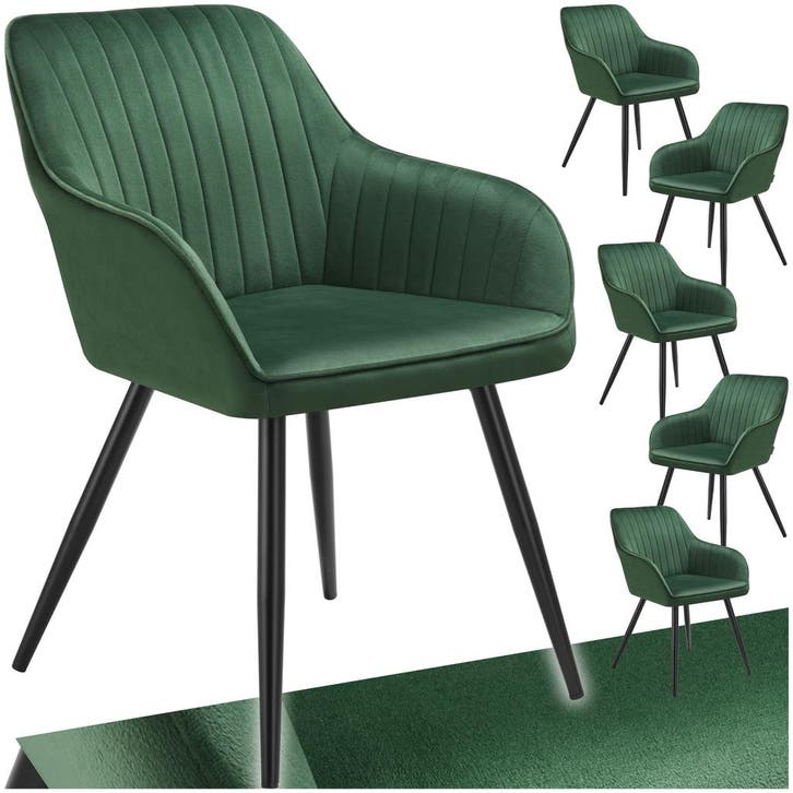 Stoel Marilyn, fluweeloptiek, gestikt, Maison & Meubles, Chaises, Envoi