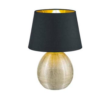 Trio LUXOR tafellamp | E27 Fitting | goudkleurig met zwart |, Verzenden