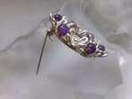 Argent, Améthyste - Broche - Style Art nouveau, Antiquités & Art