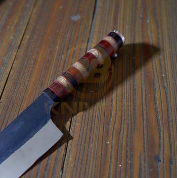 Tafelmes - Maatwerk - Padauk, Wenge - Ambachtelijk koksmes